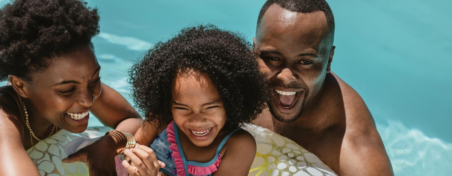 a family in the water