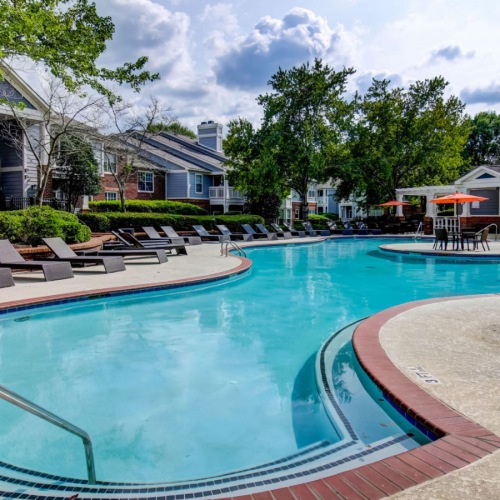 Shimmering resort-style pool
